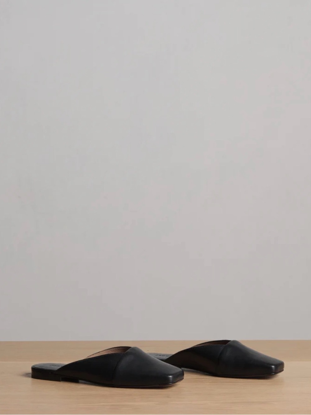 Jenni Kayne Mia Mule Black Leather Square-Toe Slip-On Size 11 - Picture 2 of 6